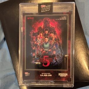 Topps Stranger Things Collectible Card - Red and Black